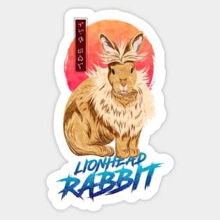 Lionhead Rabbit - White Sticker